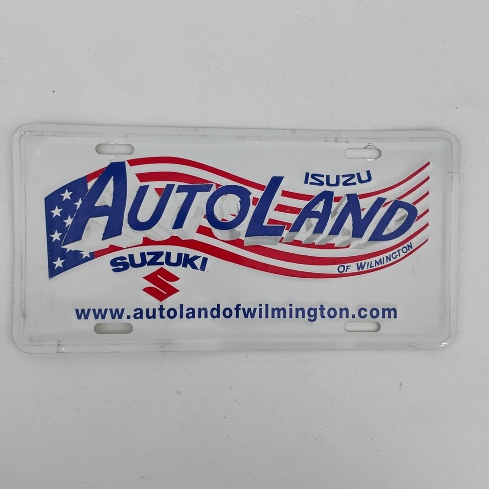 Isuzu Suzuki Autoland Of‎ Wilmington Delaware Dealership Booster License Plate